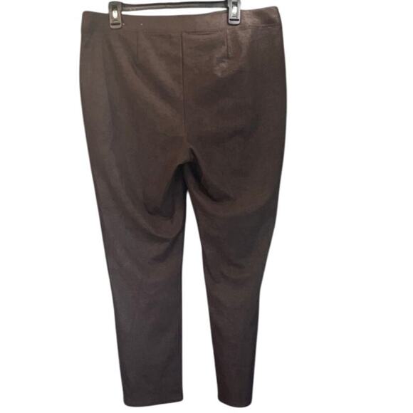 Chico’s Woman’s 2/12 US Chocolate Brown Pull on Soft Hint of Shimmer OfficeWear - Picture 2 of 6